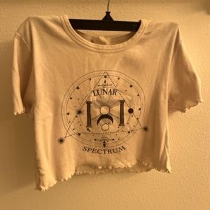 Urban Outfitters Lunar Spectrum Cream Crop Top Size M